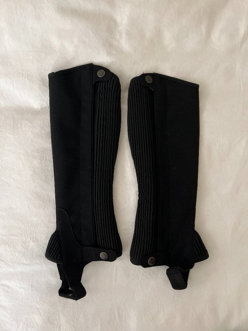 Black Women's Ribbed Half Chaps Size S